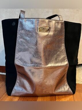 Jimmy Choo Black and Rose Gold Tote Bag one minor spot in the front